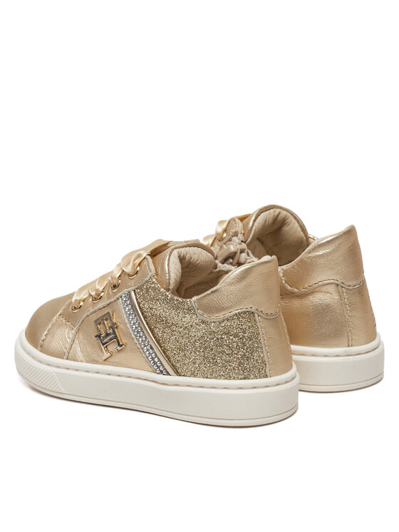 Tommy Hilfiger Tommy Hilfiger Sneakersy Sneaker Bassa Allacciata T1A9-33932-0829 M Złoty