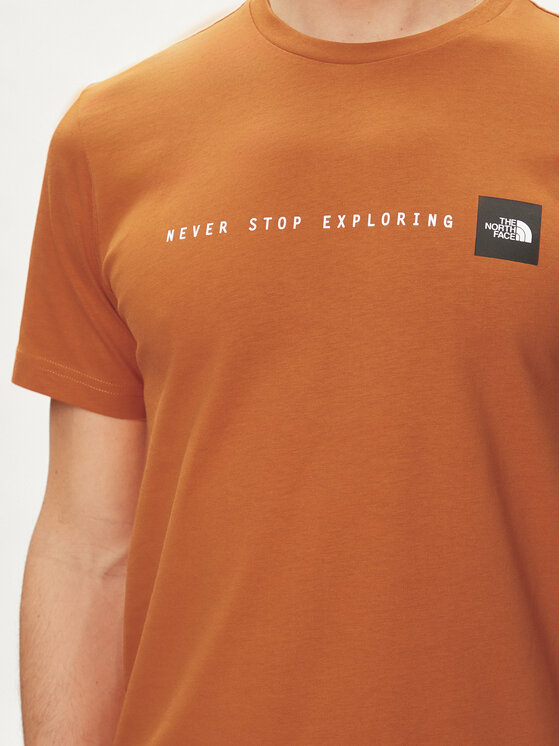 The North Face The North Face T-Shirt Never Stop NF0A87NS Pomarańczowy Regular Fit