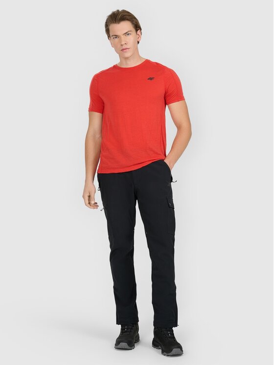 4F 4F Camicia 4FWAW25TFTSM1526-62S Rosso Regular Fit