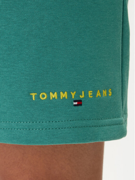 Tommy Jeans Tommy Jeans Športové kraťasy Contrast Linear DM0DM22697 Zelená Regular Fit
