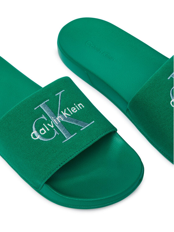 Calvin Klein Calvin Klein Šľapky Ess Slide Cv YM0YM01393 Zelená