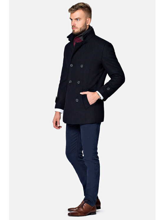 Lancerto Lancerto Płaszcz przejściowy Embrace Granatowy Regular Fit