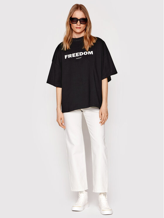 Americanos Americanos Póló Unisex Brooklyn Heavy Fekete Oversize