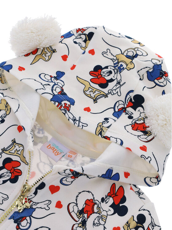 Original Marines Original Marines Džemperis ar kapuci DISNEY DCAV1438NF Balts Regular Fit