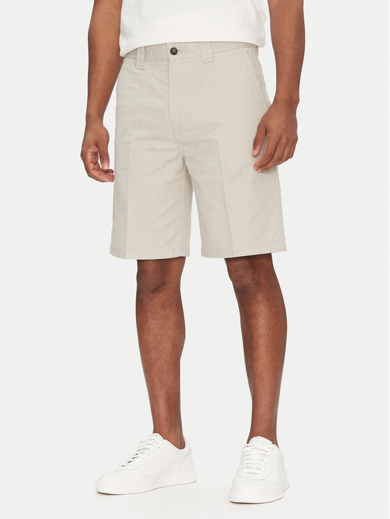 BOSS BOSS Szorty materiałowe Chino-Straight-S 50539161 Kremowy Regular Fit