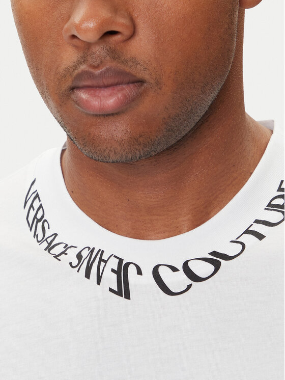 Versace Jeans Couture Versace Jeans Couture Tricou 79GAHP03 CJ01P Alb Regular Fit