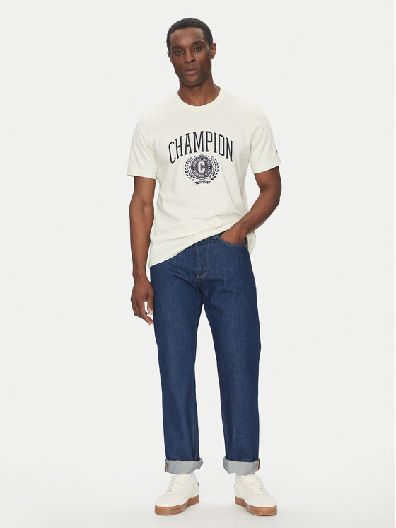 Champion Champion Tricou 221174 Écru Regular Fit