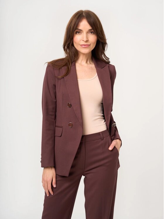 Willsoor Willsoor Marynarka 68205 Brązowy Regular Fit