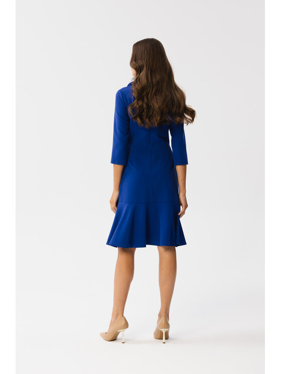 Stylove Stylove Koktejlové šaty S346 Modrá Modern Fit
