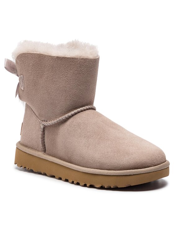 ugg mini bailey bow ii taupe