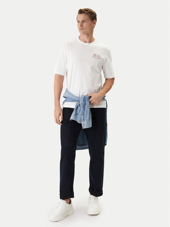 HUGO HUGO T-Shirt Nofishix 50554370 Bílá Regular Fit