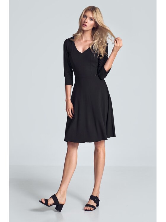 FIGL FIGL Šaty M709 Čierna Regular Fit