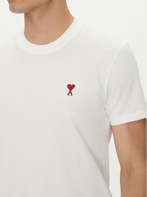 AMI Paris T-Shirt BFUTS035.724 Bílá Regular Fit | Modivo.cz
