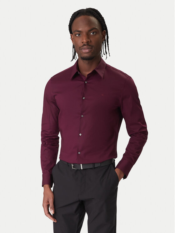 Calvin Klein Calvin Klein Cămașă LV04LB145G Violet Slim Fit
