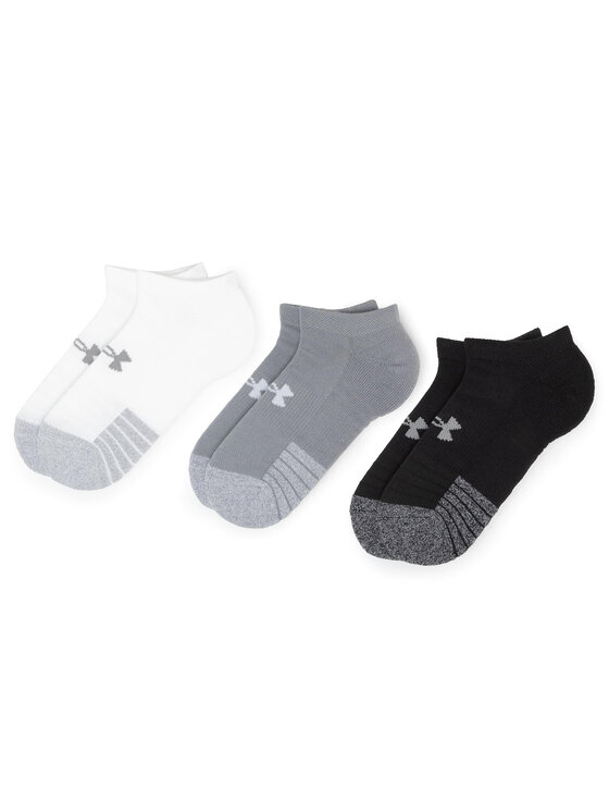 Under Armour 3 unisex zemo zeķu pāru komplekts Heatgear No Show Sock 1346755-035 Pelēks