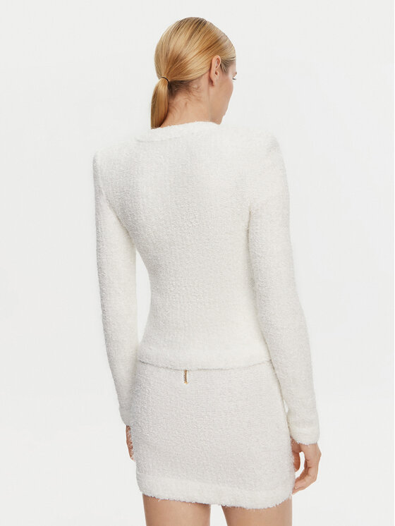 Balmain Balmain Kardigan DF1SK249KH10 Bijela Regular Fit