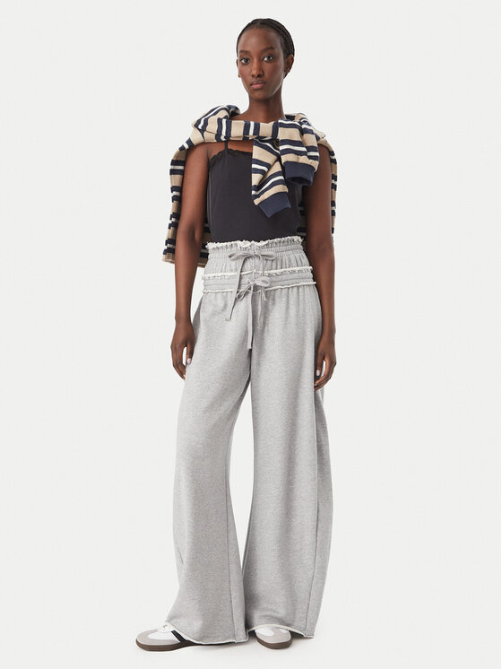 adidas adidas Pantaloni da tuta Sst Double Waisted Pant KT1932 Grigio Relaxed Fit