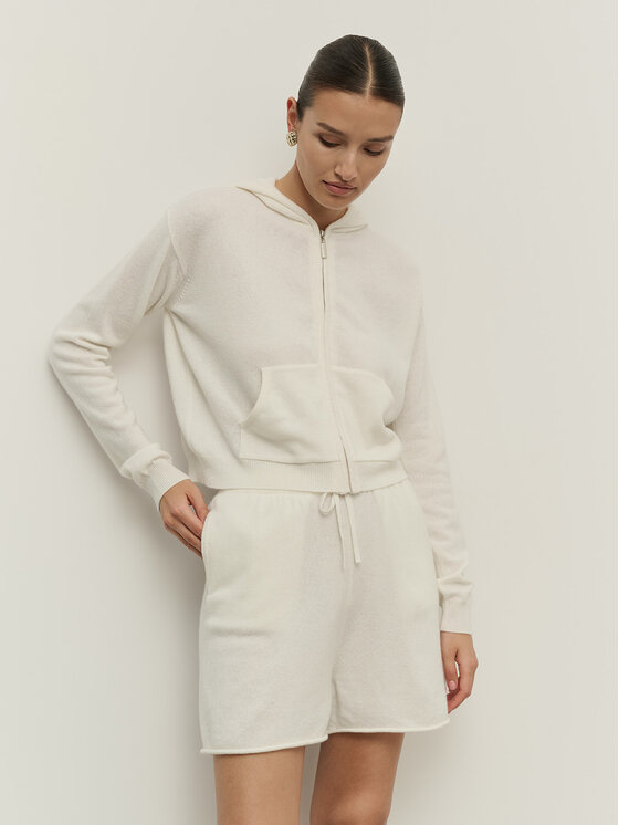 La Mania La Mania Sweter MARE Biały Classic Fit