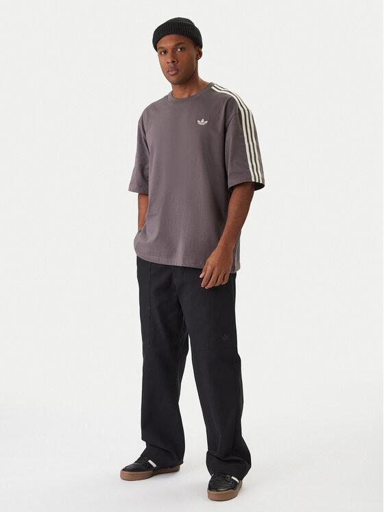 adidas adidas T-Shirt adicolor 3-Stripes KE1591 Γκρι Oversize