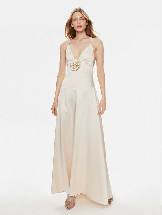 Kontatto Kontatto Abendkleid YM825 Beige Regular Fit