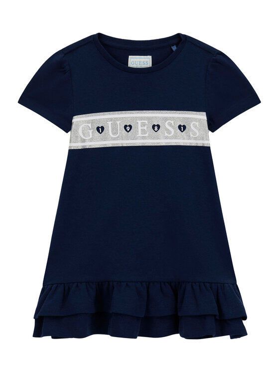 Guess Guess Každodenné šaty K6RK13 KA6W4 Tmavomodrá Regular Fit