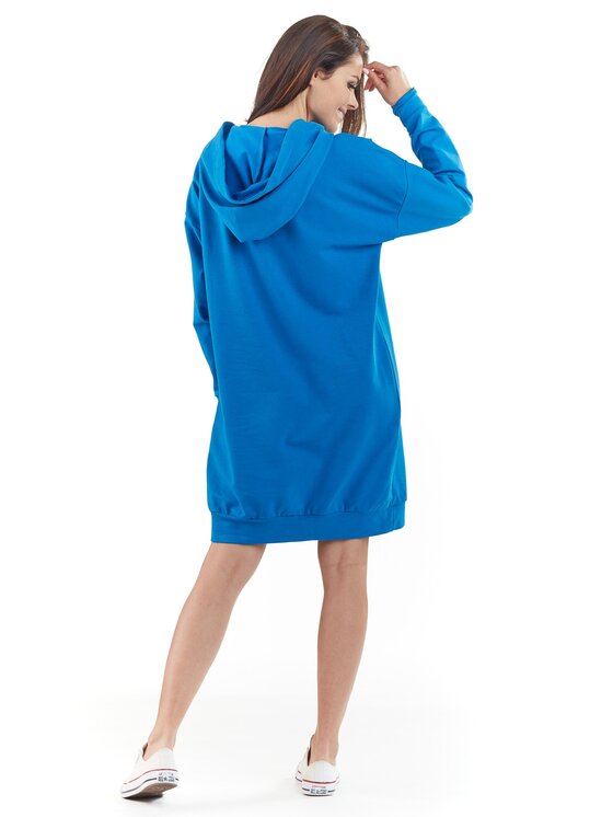 Awama Awama Vestito di maglia A212 Blu Basic Fit