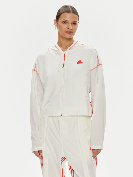 adidas adidas Vetrovka Dance All-Gender Versatile IS0889 Bela Loose Fit