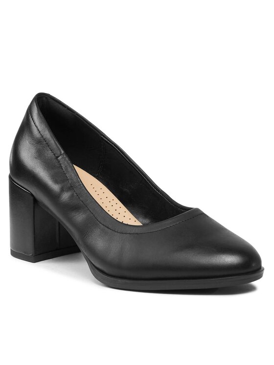 Clarks Clarks Czółenka Freva 55 Court 261709644 Czarny