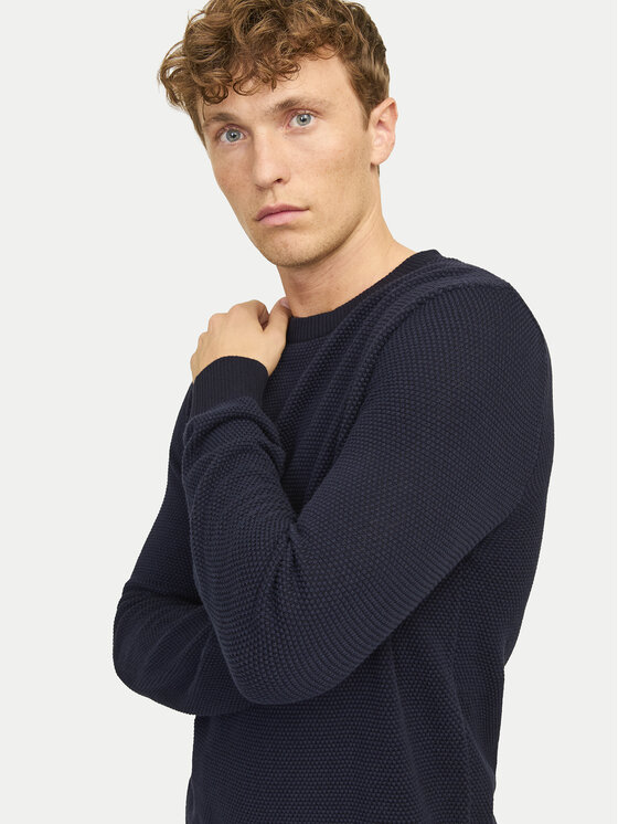 Jack&Jones Jack&Jones Sweater Globe 12258139 Sötétkék Regular Fit