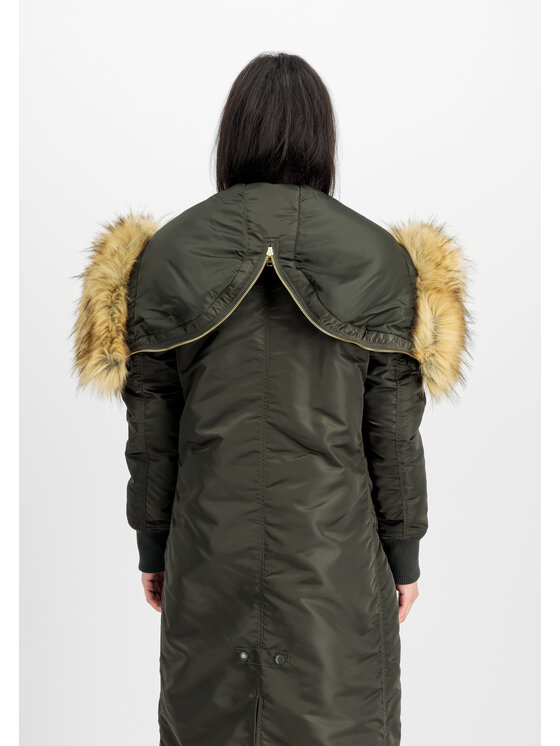 Alpha Industries Alpha Industries Kurtka zimowa Long Fishtail Field Jacket Women Khaki Regular Fit