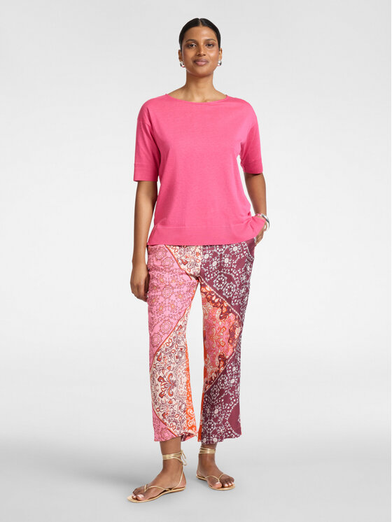 Elena Mirò Elena Mirò T-Shirt G091Z100664N019 Różowy Boxy Fit