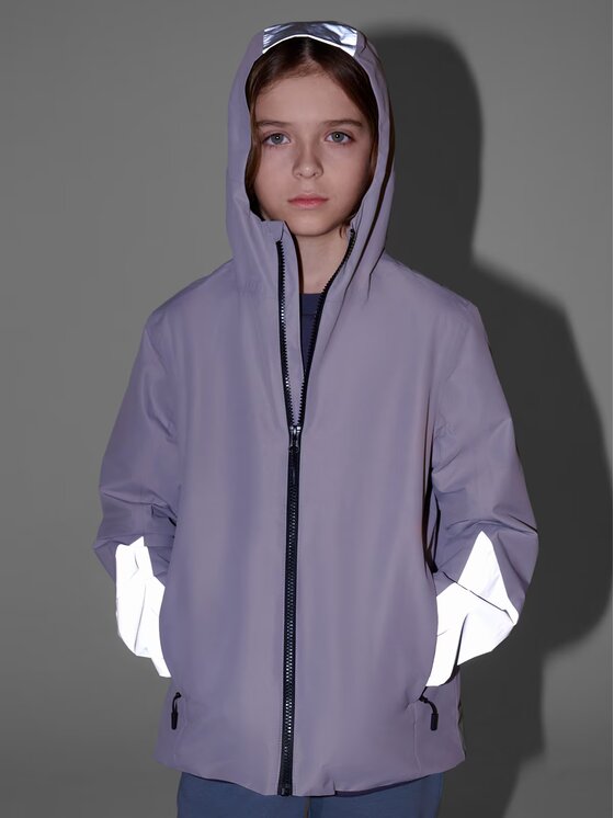 4F 4F Bunda pro přechodné období 4FJWSS25TTJAU0742-25S Šedá Regular Fit