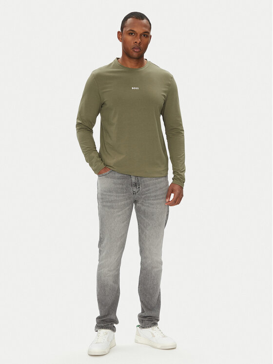 BOSS BOSS Longsleeve Tchark 50473286 Зелений Regular Fit