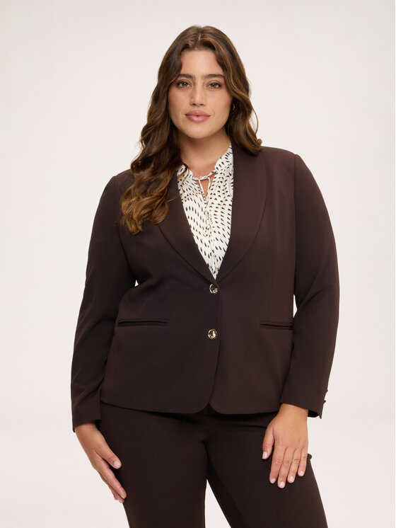 Fiorella Rubino Fiorella Rubino Giacca da abito Q045T000295N022 Marrone Slim Fit