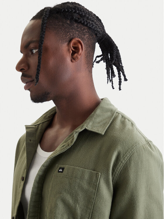 Quiksilver Quiksilver Košulja Motherfly Solid EQYWT04651 Zelena Regular Fit