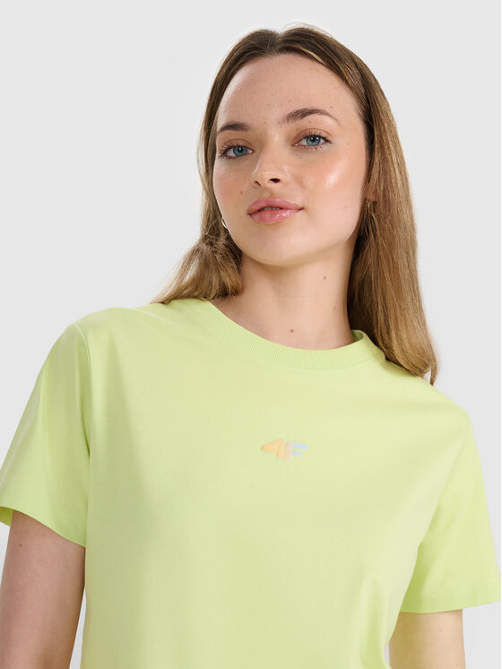 4F 4F T-Shirt FOB SUMMER Żółty jasny Oversize