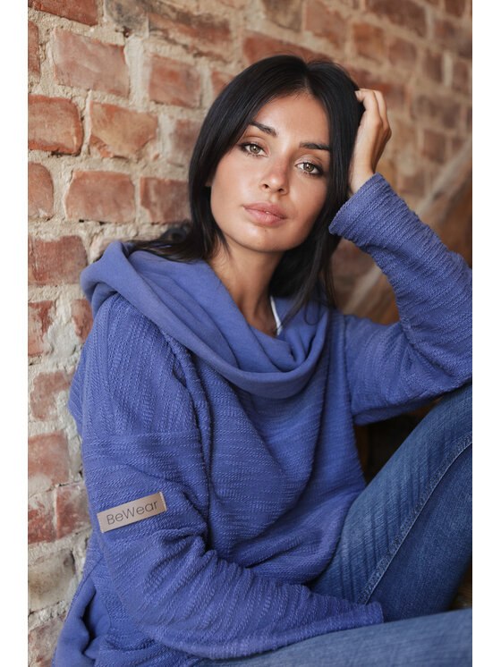 BeWear BeWear Bluza B131 Niebieski Baggy Fit