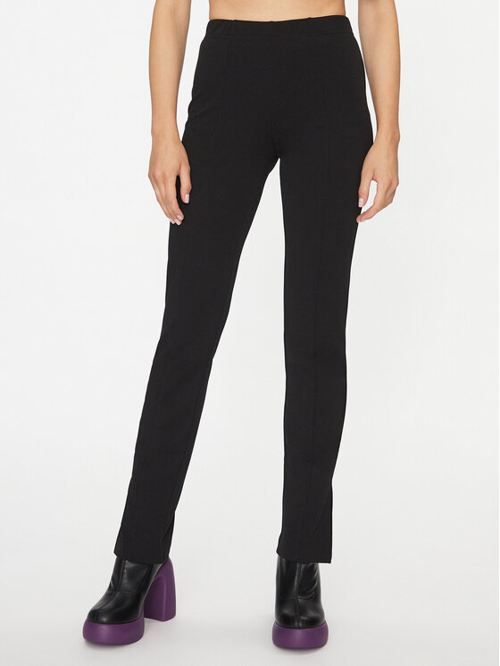 Noisy May Pantalon en tissu Jasa 27026062 Noir Straight Fit Modivo