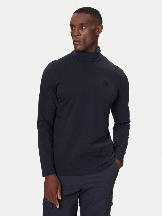 KARL LAGERFELD KARL LAGERFELD Bluză cu gât 755023 554226 Bleumarin Regular Fit