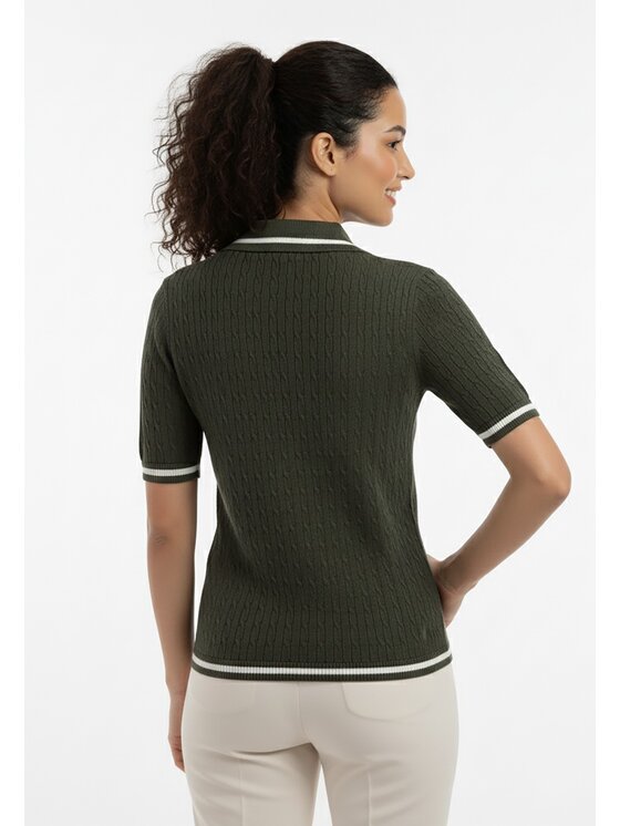 FIGL FIGL Polokošile M1268 Zelená Regular Fit