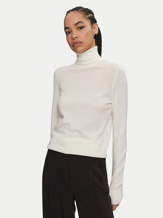 Calvin Klein Calvin Klein Rollkragenpullover K20K207449 Écru Regular Fit