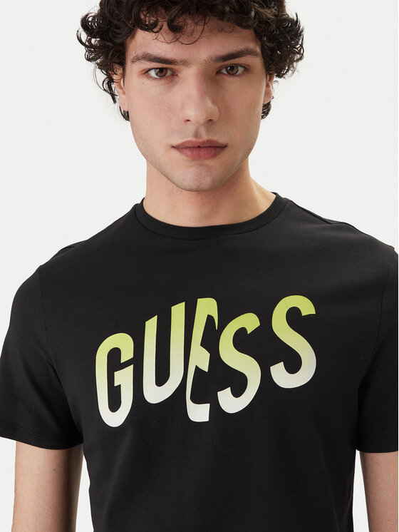 Guess Guess T-Shirt F6GI02 J1314 Czarny Slim Fit