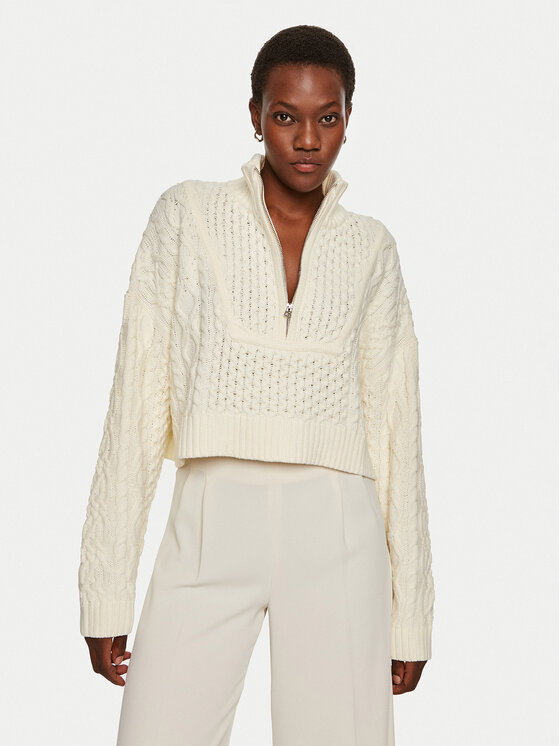 STAUD STAUD Pullover Hampton R24P3144CA Écru Relaxed Fit