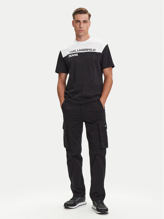 Karl Lagerfeld Jeans Karl Lagerfeld Jeans Majica A3M17004 Črna Regular Fit