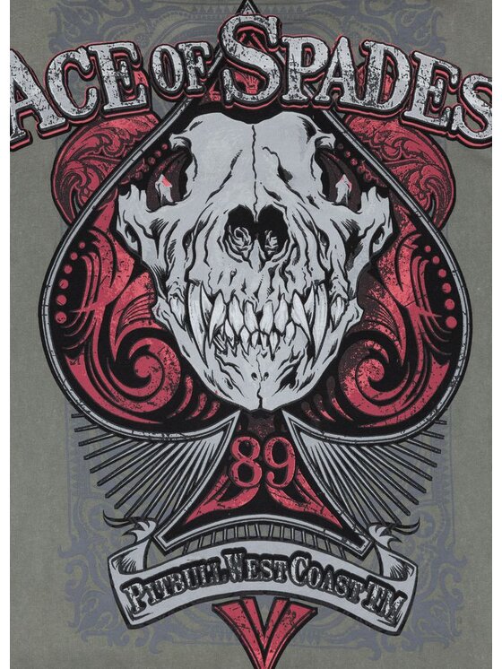 PITBULL PITBULL T-Shirt ACE OF SPADES Zielony Regular Fit