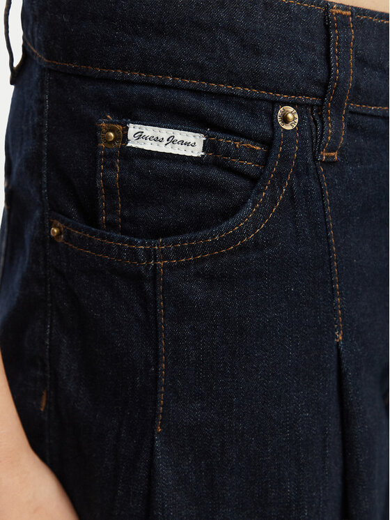 Guess Jeans Guess Jeans Bermudy W6GDY5 D7971 Tmavomodrá Bermuda Fit