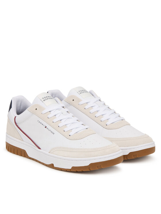 Tommy Hilfiger Tommy Hilfiger Tossud Th Basket Core Leather Suede Mix FM0FM05881 Valge