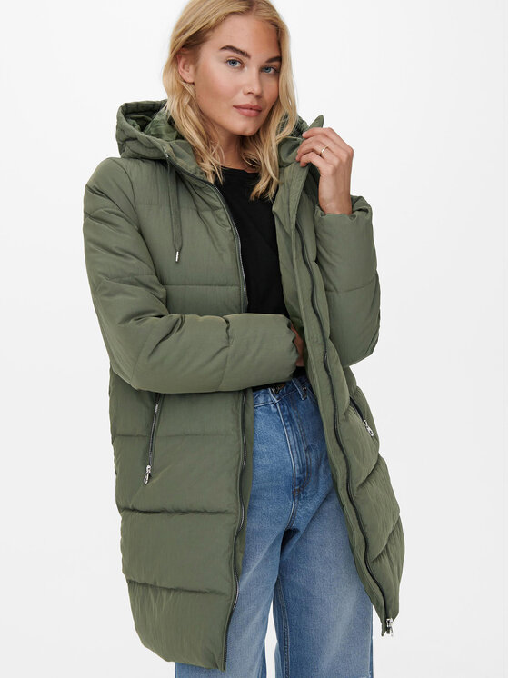 ONLY ONLY Geacă de iarnă 15205369 Verde Regular Fit