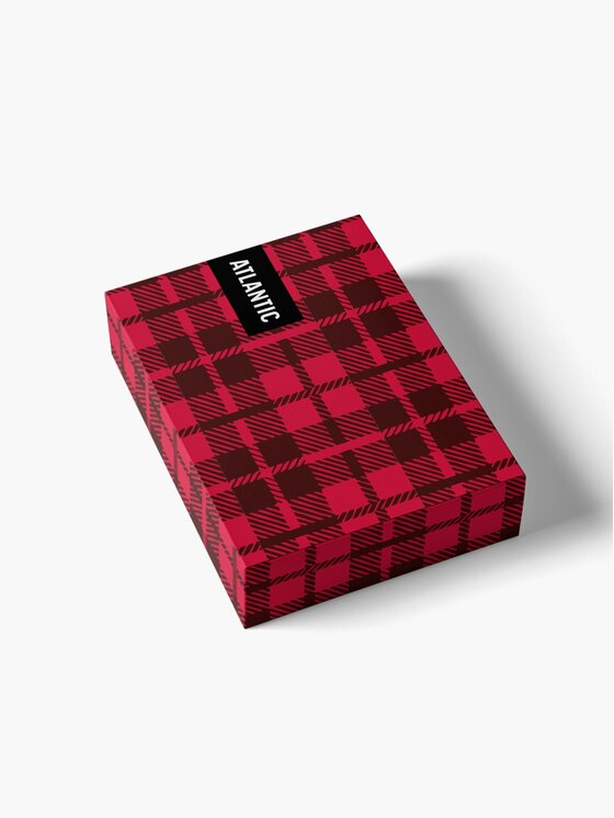 Atlantic Atlantic Bokserki Luźne Giftbox Granatowy