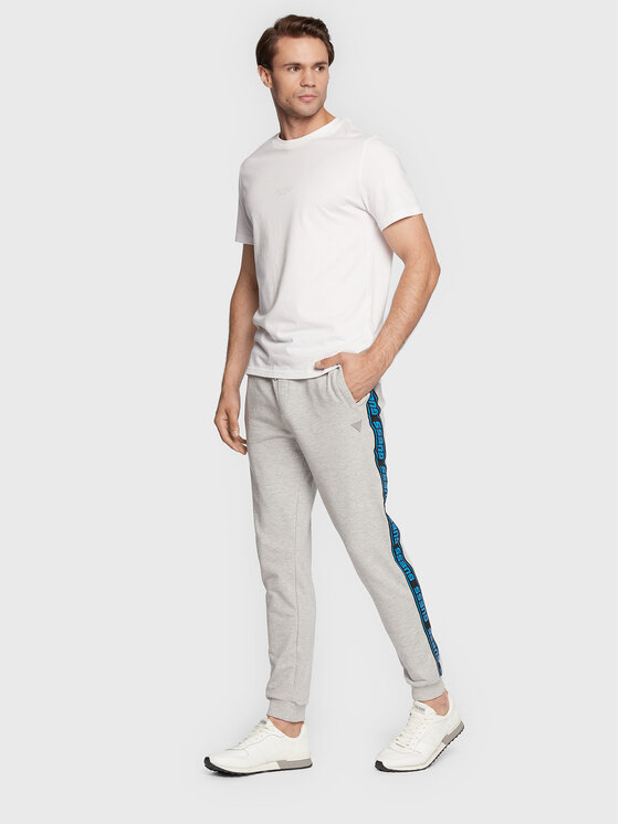 Pantaloni Della Tuta Guess Streetwear Uomo - Cotone Ed Elastan, Chiusura Con Cerniera, Vita Media - Foto 9